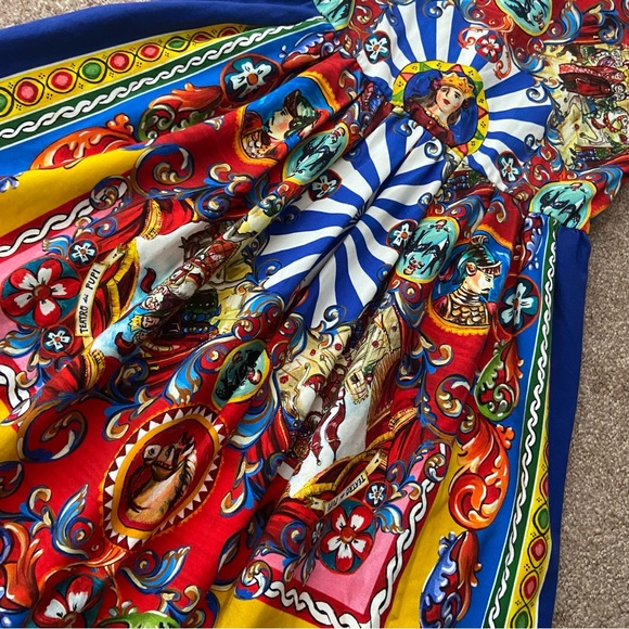 Dolce & Gabbana Majolica Carretto Siciliano Printed Dress “read description!” - Picture 8 of 16